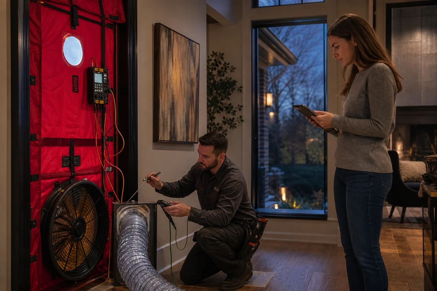 Final performance test verifying airflow, temperatures and system output